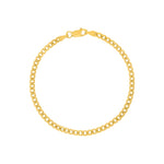 Quiet Icon-Cuban Link Bracelet-Bracelets-14k Gold Vermeil-Blue Ruby Jewellery-Vancouver Canada