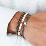 Finley & Wilder-Curb Chain Bracelet-Bracelets-Oxidized Sterling Silver-Blue Ruby Jewellery-Vancouver Canada