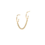 Zoe Chicco-Curb Chain Double Hoop-Earrings-14k Yellow Gold-Blue Ruby Jewellery-Vancouver Canada