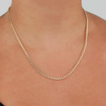 Curb Chain Necklace | Small 14k Yellow Gold / 18"