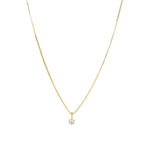 Tashi-CZ 6 Prong Necklace-Necklaces-14k Gold Vermeil, Cubic Zirconia-Blue Ruby Jewellery-Vancouver Canada