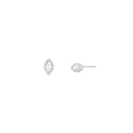 Tashi-CZ Milgrain Marquise Studs-Earrings-Sterling Silver, Cubic Zirconia-Blue Ruby Jewellery-Vancouver Canada