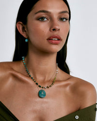 Chan Luu Daphne Necklace 18k Gold Vermeil Aventurine Peridot