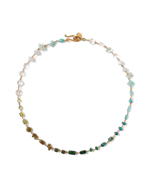 Chan Luu Daphne Necklace 18k Gold Vermeil Aventurine Peridot