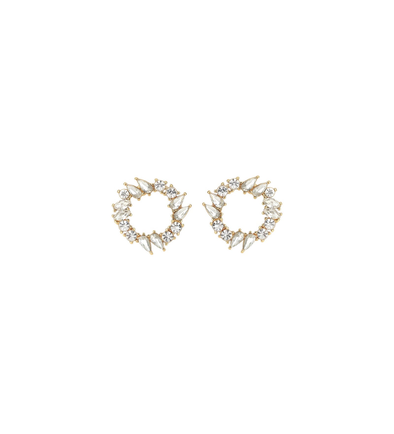 Olive & Piper-Della Studs-Earrings-14k Gold Plated, Crystal-Blue Ruby Jewellery-Vancouver Canada