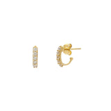 Leah Alexandra-Demi Hoops-Earrings-14k Gold Vermeil, Cubic Zirconia-Blue Ruby Jewellery-Vancouver Canada