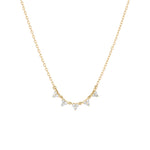 Adina Reyter-Diamond Cluster Chain Necklace-Necklaces-14k Yellow Gold, Diamond-Blue Ruby Jewellery-Vancouver Canada