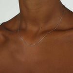 Valley of the Fine-Diamond Cut Cable Chain-Necklaces-10k White Gold-Blue Ruby Jewellery-Vancouver Canada