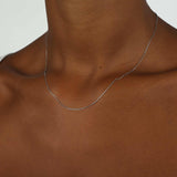 Valley of the Fine-Diamond Cut Cable Chain-Necklaces-10k White Gold-Blue Ruby Jewellery-Vancouver Canada