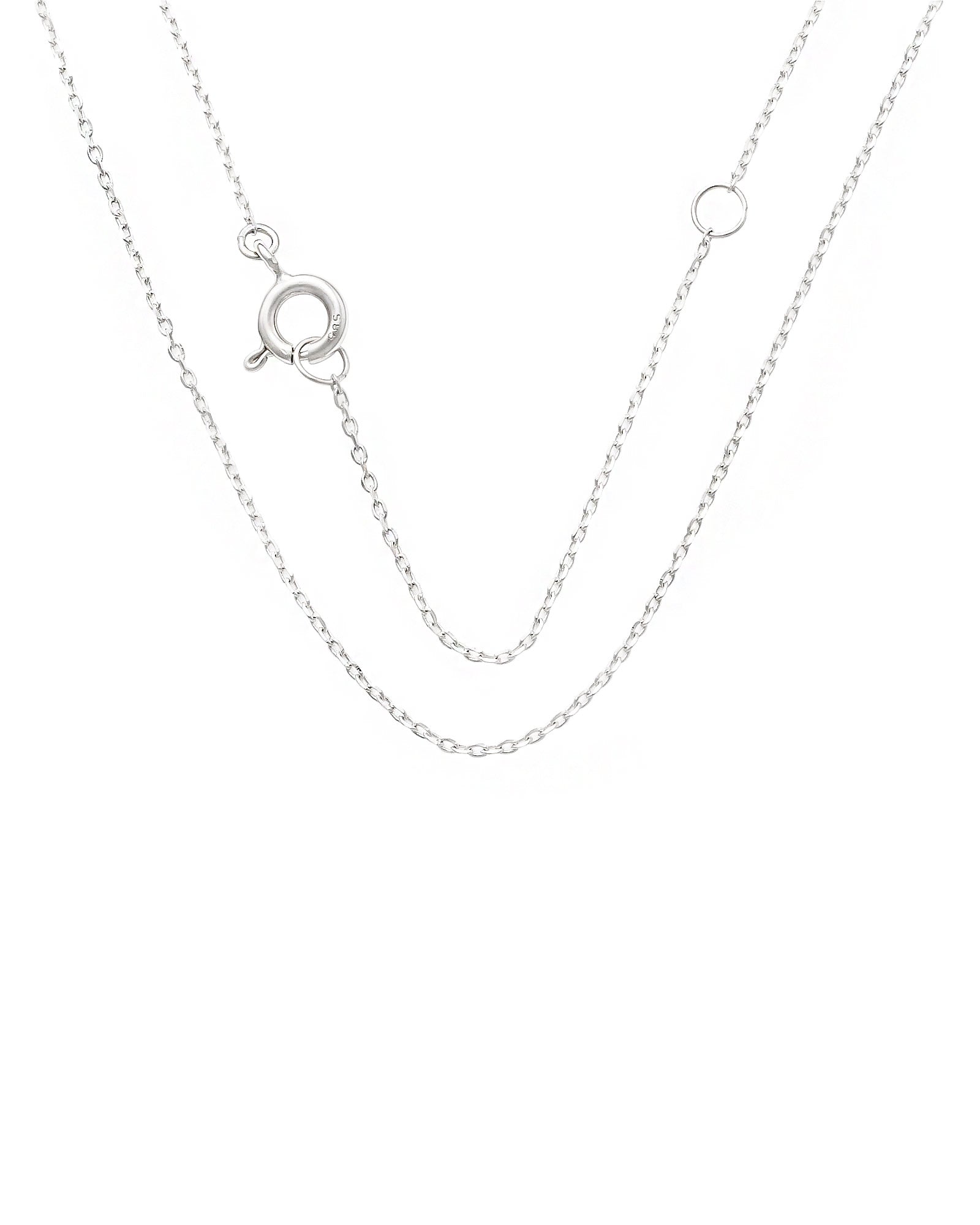 Valley of the Fine-Diamond Cut Cable Chain-Necklaces-10k White Gold-Blue Ruby Jewellery-Vancouver Canada