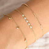 Zoe Chicco-Diamond Drop Bezel Bracelet-Bracelets-14k Yellow Gold, Diamond-Blue Ruby Jewellery-Vancouver Canada