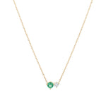 Adina Reyter-Diamond Emerald Amigos Necklace-Necklaces-14k Yellow Gold, Diamond-Blue Ruby Jewellery-Vancouver Canada