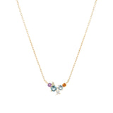 Adina Reyter-Diamond + Gemstone Bubbles Necklace-Necklaces-14k Yellow Gold, Diamond-Blue Ruby Jewellery-Vancouver Canada