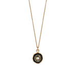 Pyrrha-Direction 14k Diamond Set Talisman-Necklaces-14k Yellow Gold, Diamond-Blue Ruby Jewellery-Vancouver Canada