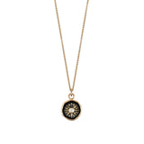 Pyrrha-Direction 14k Diamond Set Talisman-Necklaces-14k Yellow Gold, Diamond-Blue Ruby Jewellery-Vancouver Canada