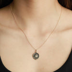 Pyrrha-Direction 14k Gold Signature Talisman-Necklaces-14k Yellow Gold-Blue Ruby Jewellery-Vancouver Canada