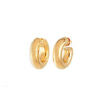 Martha Calvo-Donut Hoops-Earrings-14k Gold Plated-Blue Ruby Jewellery-Vancouver Canada