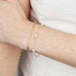 Poppy Rose-Double Station Pearl Bracelet-Bracelets-14k Gold Filled, Freshwater Pearls-Blue Ruby Jewellery-Vancouver Canada