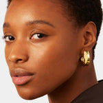 Jenny Bird-Doune Hoops-Earrings-14k Gold Plated-Blue Ruby Jewellery-Vancouver Canada