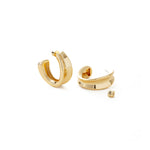 Jenny Bird-Doune Hoops-Earrings-14k Gold Plated-Blue Ruby Jewellery-Vancouver Canada