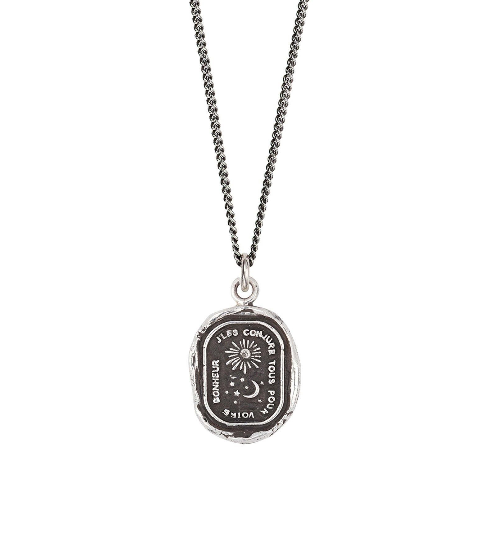 Pyrrha-Everything For You Talisman-Necklaces-Oxidized Sterling Silver-Blue Ruby Jewellery-Vancouver Canada