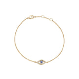 Quiet Icon-Evil Eye Open CZ Bracelet-Bracelets-14k Gold Vermeil, Cubic Zirconia-Blue Ruby Jewellery-Vancouver Canada