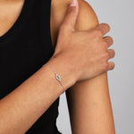 Quiet Icon-Evil Eye Open CZ Bracelet-Bracelets-Sterling Silver, Cubic Zirconia-Blue Ruby Jewellery-Vancouver Canada