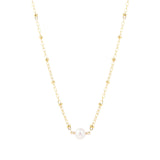 Poppy Rose-E/W Pearl Satellite Necklace-Necklaces-14k Gold Filled, Freshwater Pearls-Blue Ruby Jewellery-Vancouver Canada