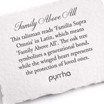 Pyrrha-Family Above All Talisman-Necklaces-Oxidized Sterling Silver-Blue Ruby Jewellery-Vancouver Canada