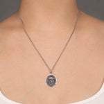 Pyrrha-Family Above All Talisman-Necklaces-Oxidized Sterling Silver-Blue Ruby Jewellery-Vancouver Canada