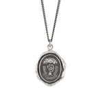 Pyrrha-Family Above All Talisman-Necklaces-Oxidized Sterling Silver-Blue Ruby Jewellery-Vancouver Canada