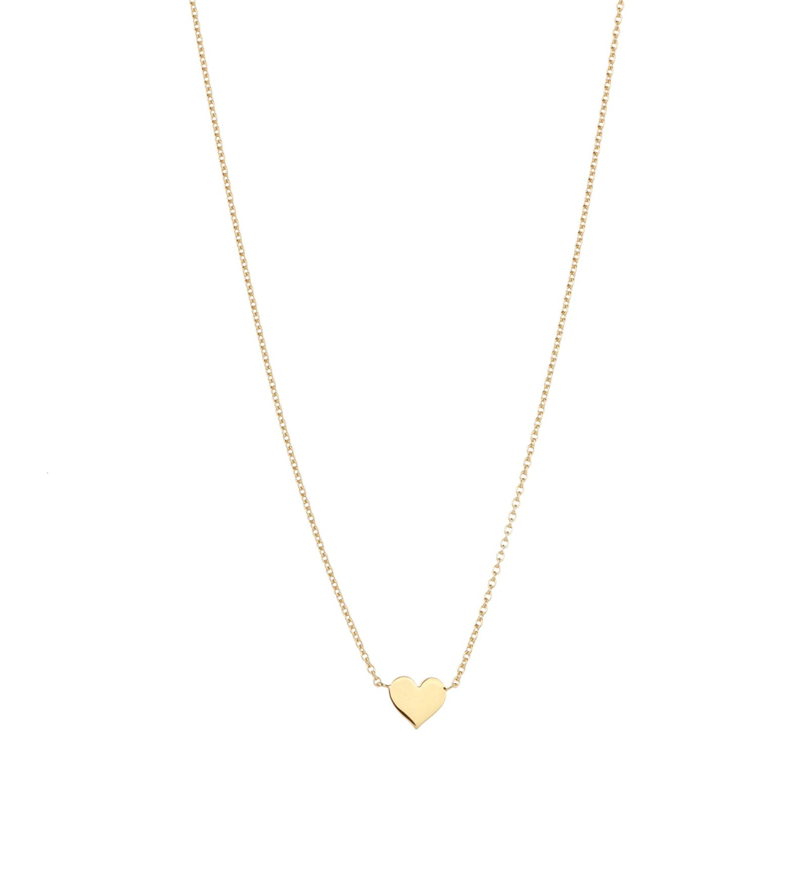 Tashi-Flat Heart Necklace-Necklaces-14k Gold Vermeil-Blue Ruby Jewellery-Vancouver Canada