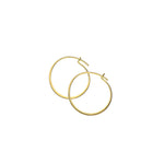 Tashi-Flat Hoops I 20mm-Earrings-14k Gold Vermeil-Blue Ruby Jewellery-Vancouver Canada