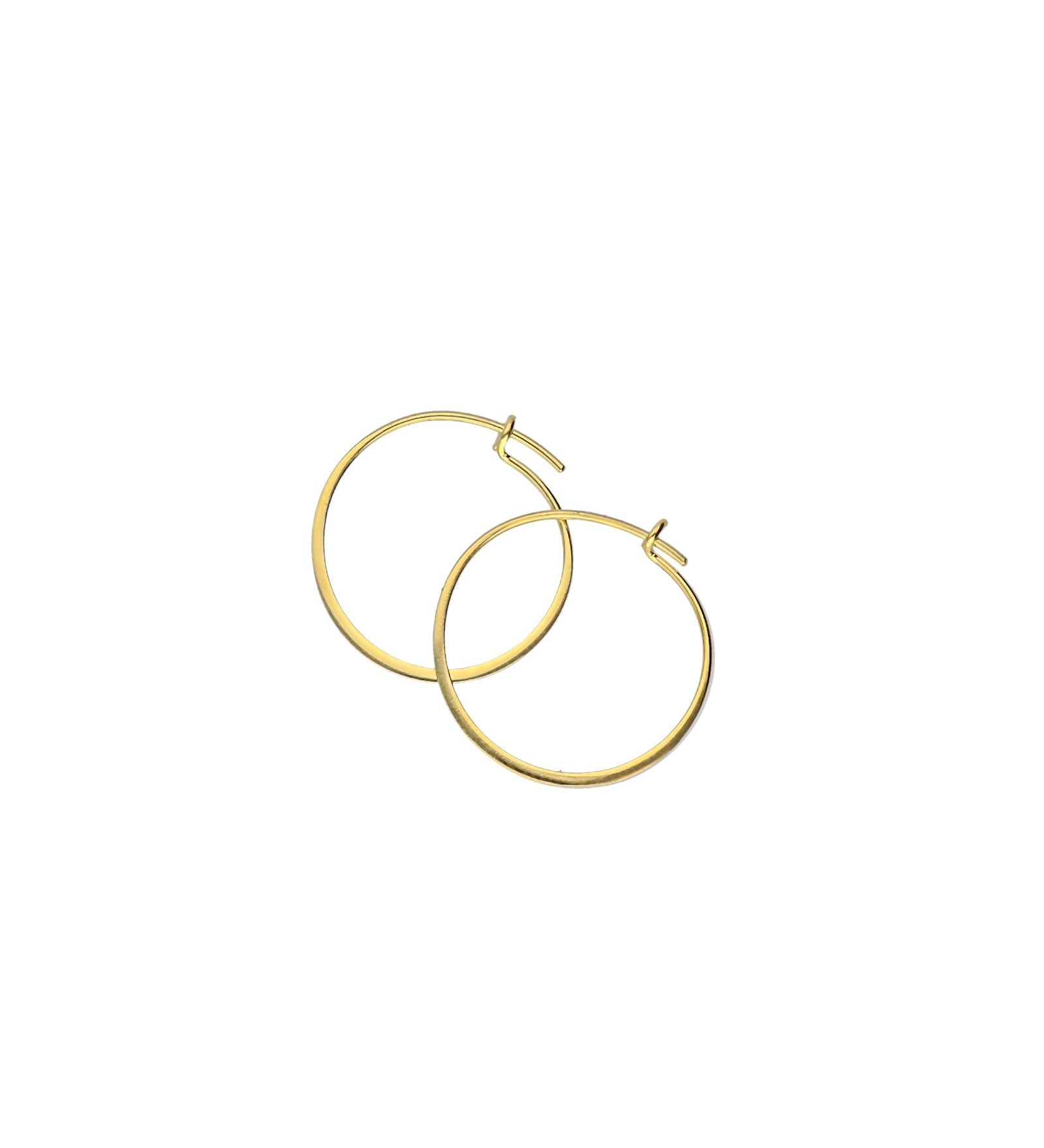 Tashi-Flat Hoops I 20mm-Earrings-14k Gold Vermeil-Blue Ruby Jewellery-Vancouver Canada