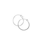 Tashi-Flat Hoops I 20mm-Earrings-Sterling Silver-Blue Ruby Jewellery-Vancouver Canada