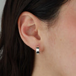 Tashi-Flat Wide Hoops I 10mm-Earrings-Sterling Silver-Blue Ruby Jewellery-Vancouver Canada