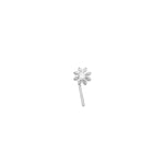 Valley of the Fine-Flower CZ Curved Nose Stud-Body Jewellery-10k White Gold, Cubic Zirconia-Blue Ruby Jewellery-Vancouver Canada