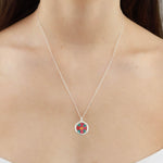 Catherine Weitzman-Flower Mandala Necklace I Mini-Necklaces-Sterling Silver, Bliss-Blue Ruby Jewellery-Vancouver Canada