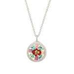 Catherine Weitzman-Flower Mandala Necklace I Mini-Necklaces-Sterling Silver, Bliss-Blue Ruby Jewellery-Vancouver Canada