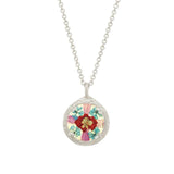 Catherine Weitzman-Flower Mandala Necklace I Mini-Necklaces-Sterling Silver, Bliss-Blue Ruby Jewellery-Vancouver Canada