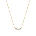 Quiet Icon-Graduated CZ Necklace-Necklaces-14k Gold Vermeil, Cubic Zirconia-Blue Ruby Jewellery-Vancouver Canada