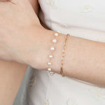 Poppy Rose-Graduated Pearl Strand Bracelet-Bracelets-14k Gold Filled, Freshwater Pearls-Blue Ruby Jewellery-Vancouver Canada