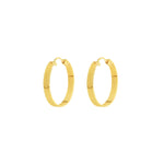 Tashi-Hammered Hoops I 25mm-Earrings-Hammered 14k Gold Vermeil-Blue Ruby Jewellery-Vancouver Canada