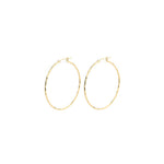 Tashi-Hammered Hoops I 45mm-Earrings-Hammered 14k Gold Vermeil-Blue Ruby Jewellery-Vancouver Canada