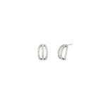 Olive & Piper-Harper Hoops-Earrings-Silver-Tone, Crystal-Blue Ruby Jewellery-Vancouver Canada