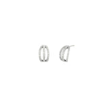 Olive & Piper-Harper Hoops-Earrings-Silver-Tone, Crystal-Blue Ruby Jewellery-Vancouver Canada