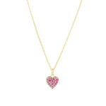 Quiet Icon-Heart Pave Necklace-Necklaces-14k Gold Vermeil, Cubic Zirconia-Blue Ruby Jewellery-Vancouver Canada