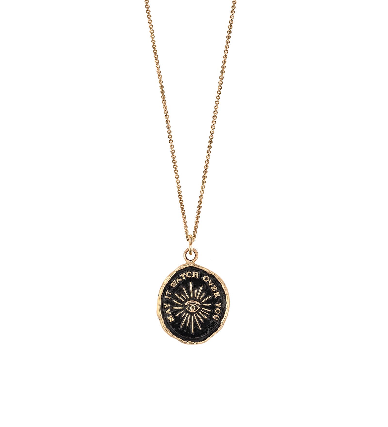 Pyrrha-Higher Power 14k Gold Talisman-Necklaces-14k Yellow Gold-Blue Ruby Jewellery-Vancouver Canada