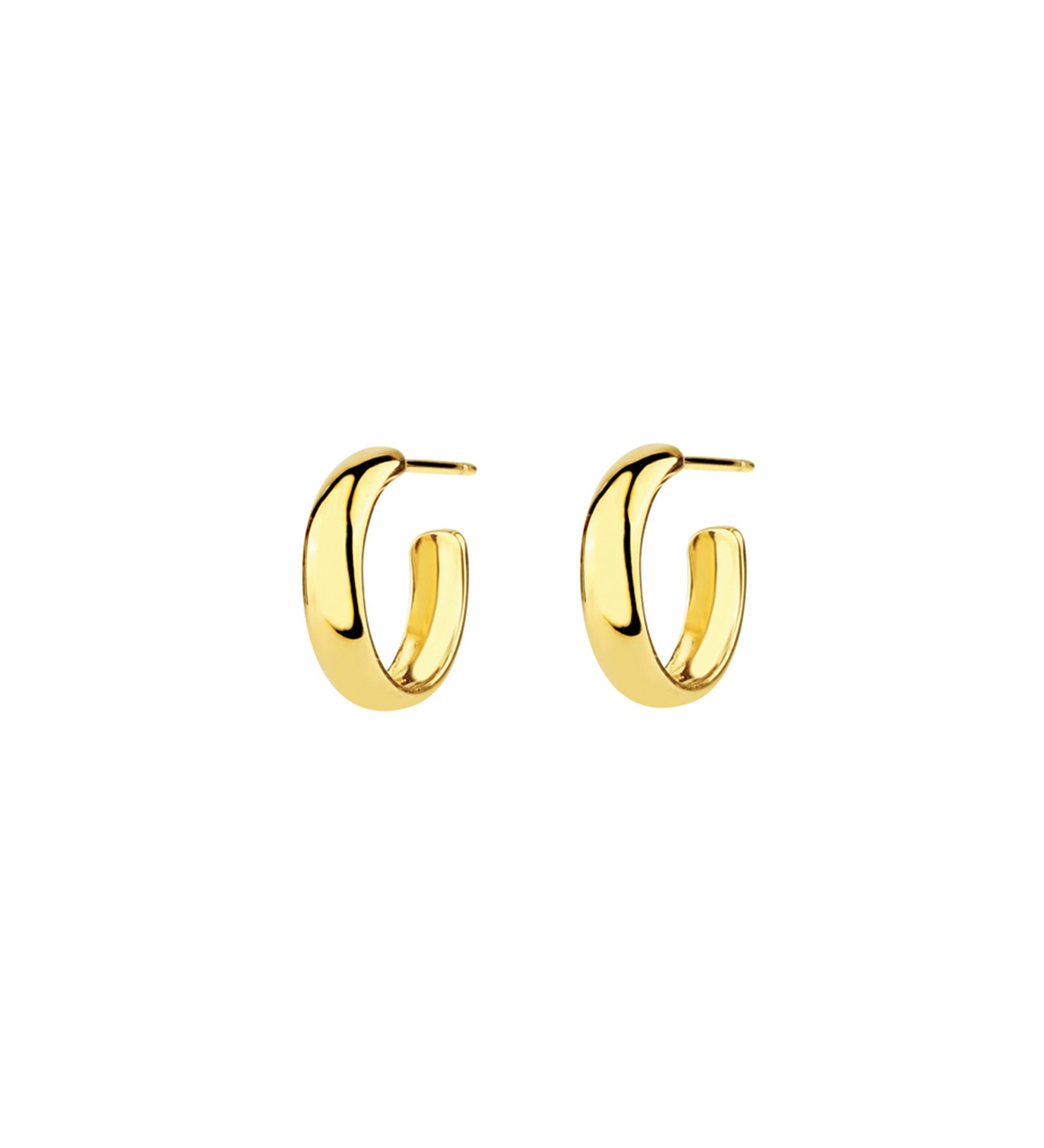 Tashi-Hoops I 14mm-Earrings-14k Gold Vermeil-Blue Ruby Jewellery-Vancouver Canada