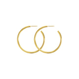 Tashi-Hoops I 40mm-Earrings-14k Gold Vermeil-Blue Ruby Jewellery-Vancouver Canada